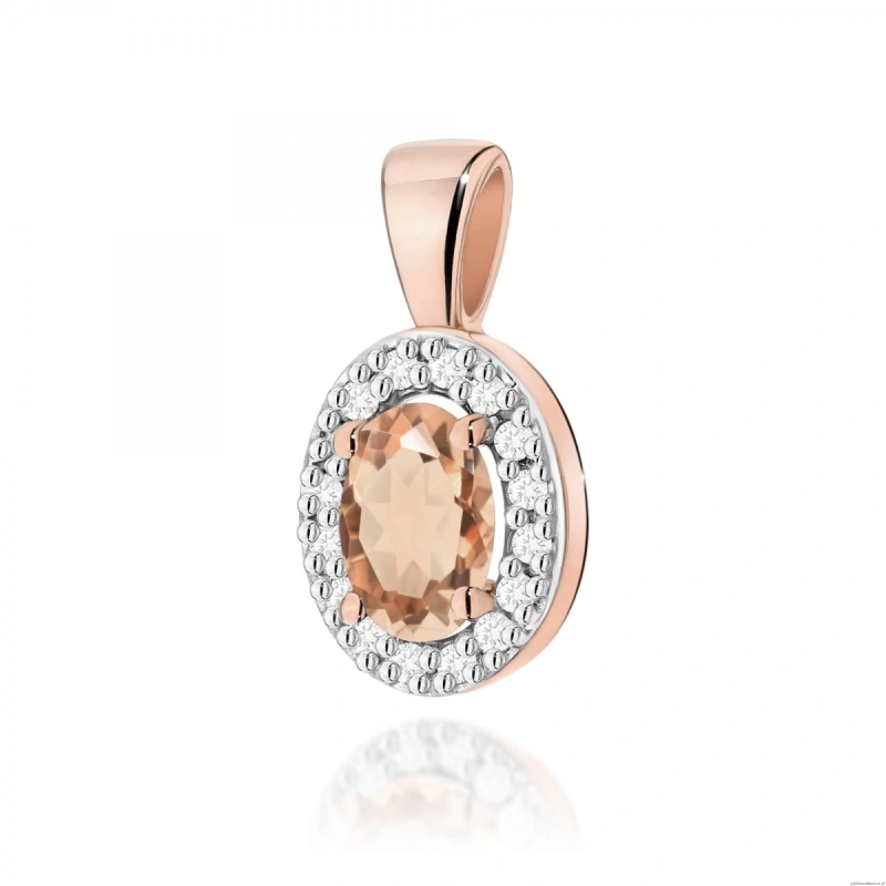 Zawieszka Z0574 Morganit 0,40ct różowe złoto