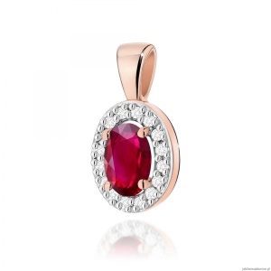 Zawieszka Z0574 Rubin 0,60ct różowe złoto