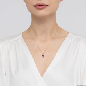 Zawieszka Z0574 Rubin 0,60ct różowe złoto