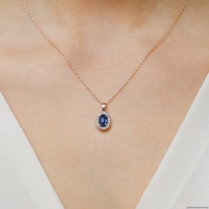Zawieszka Z0574 Szafir 0,70ct różowe złoto