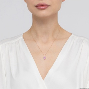 Zawieszka Z0574 Szafir Różowy 0,45ct różowe złoto