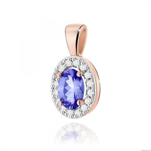 Zawieszka Z0574 Tanzanit 0,40ct różowe złoto