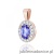 Zawieszka Z0574 Tanzanit 0,40ct różowe złoto
