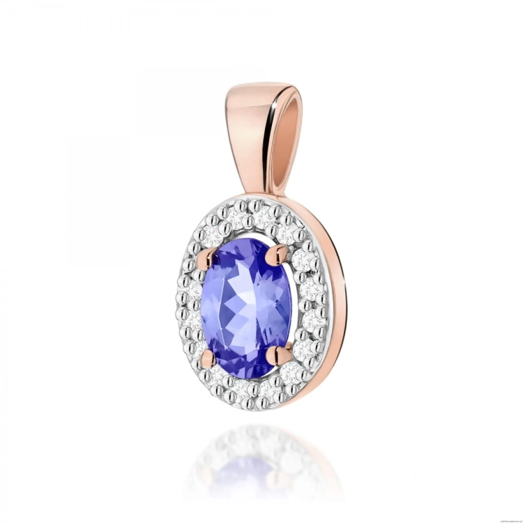 Zawieszka Z0574 Tanzanit 0,40ct różowe złoto