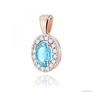 Zawieszka Z0574 Topaz 0,50ct różowe złoto