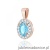Zawieszka Z0574 Topaz 0,50ct różowe złoto