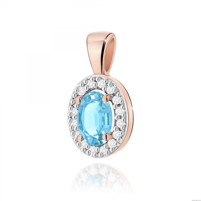 Zawieszka Z0574 Topaz 0,50ct różowe złoto