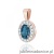 Zawieszka Z0574 Topaz London Blue 0,50ct różowe złoto