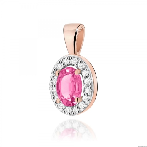 Zawieszka Z0574 Topaz Różowy 0,50ct różowe złoto