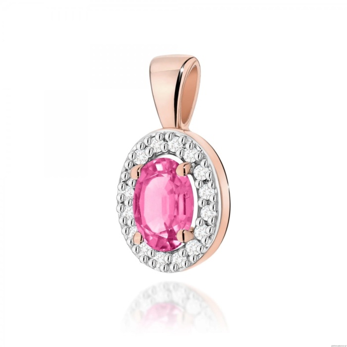 Zawieszka Z0574 Topaz Różowy 0,50ct różowe złoto