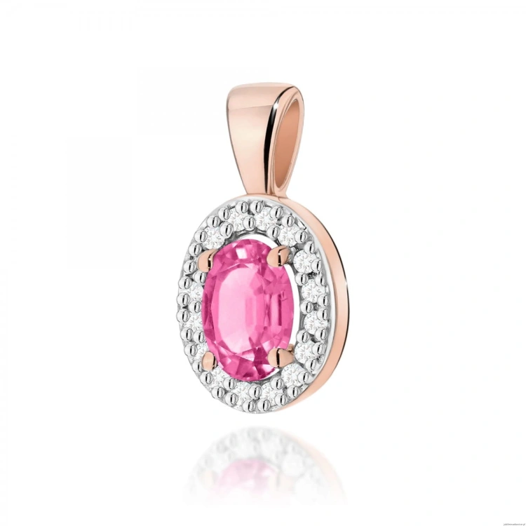 Zawieszka Z0574 Topaz Różowy 0,50ct różowe złoto
