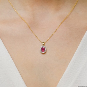 Zawieszka Z0574 Rubin 0,60ct żółte złoto