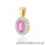 Zawieszka Z0574 Szafir Różowy 0,45ct żółte złoto