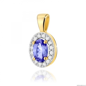 Zawieszka Z0574 Tanzanit 0,40ct żółte złoto