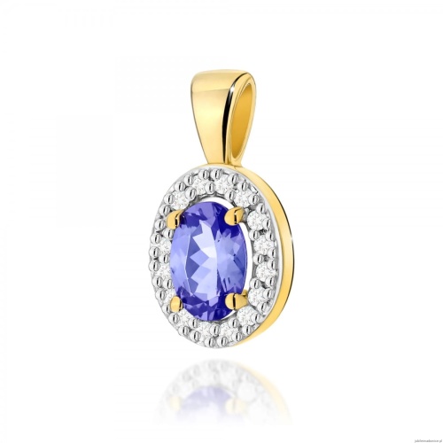Zawieszka Z0574 Tanzanit 0,40ct żółte złoto