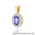 Zawieszka Z0574 Tanzanit 0,40ct żółte złoto