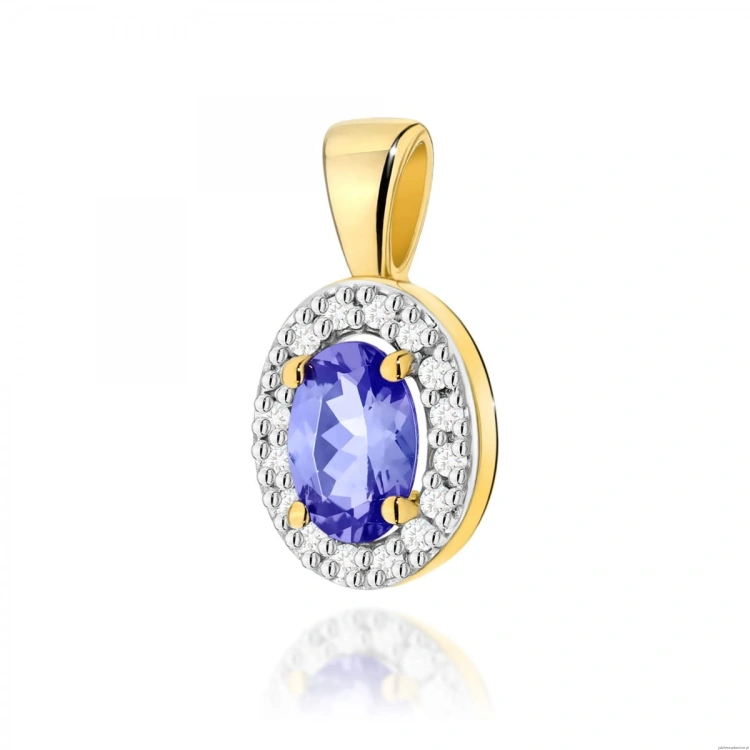 Zawieszka Z0574 Tanzanit 0,40ct żółte złoto
