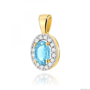 Zawieszka Z0574 Topaz 0,50ct żółte złoto