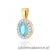 Zawieszka Z0574 Topaz 0,50ct żółte złoto