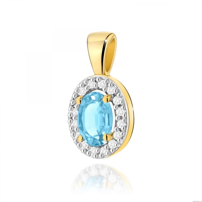 Zawieszka Z0574 Topaz 0,50ct żółte złoto