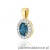 Zawieszka Z0574 Topaz London Blue 0,50ct żółte złoto