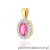 Zawieszka Z0574 Topaz Różowy 0,50ct żółte złoto