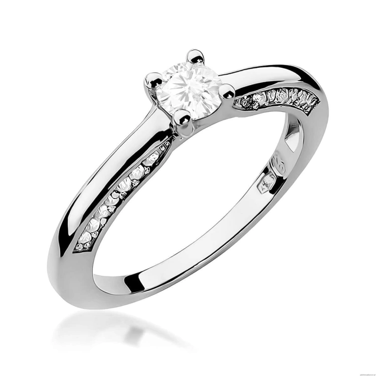 Pierścionek W0009 Diament Laboratoryjny 0,30ct białe złoto