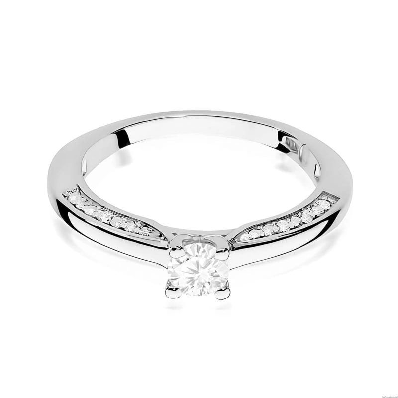Pierścionek W0009 Diament Laboratoryjny 0,30ct białe złoto