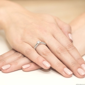 Pierścionek W0009 Diament Laboratoryjny 0,30ct białe złoto