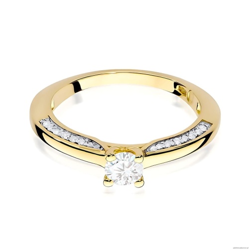 Pierścionek W0009 Diament Laboratoryjny 0,30ct żółte złoto