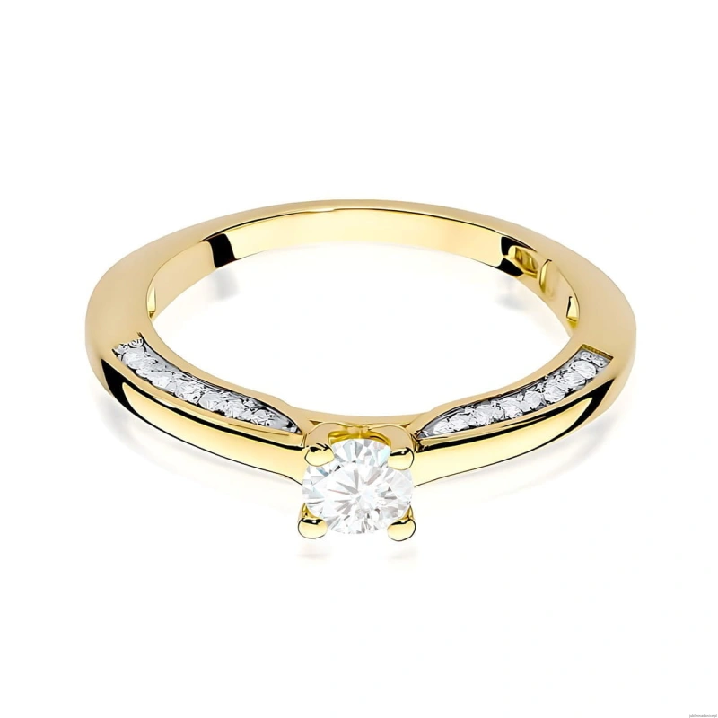 Pierścionek W0009 Diament Laboratoryjny 0,30ct żółte złoto