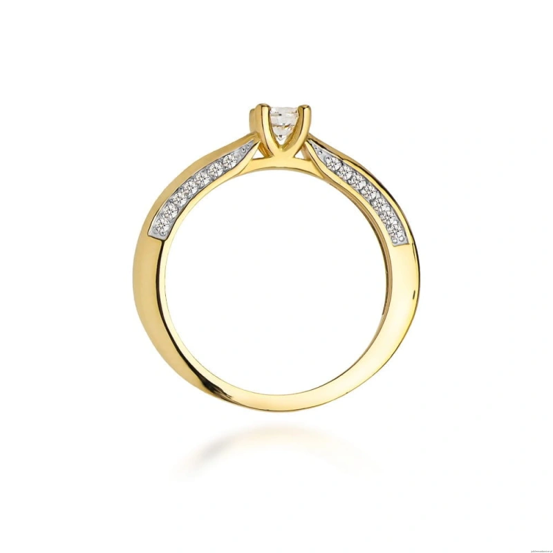 Pierścionek W0009 Diament Laboratoryjny 0,30ct żółte złoto