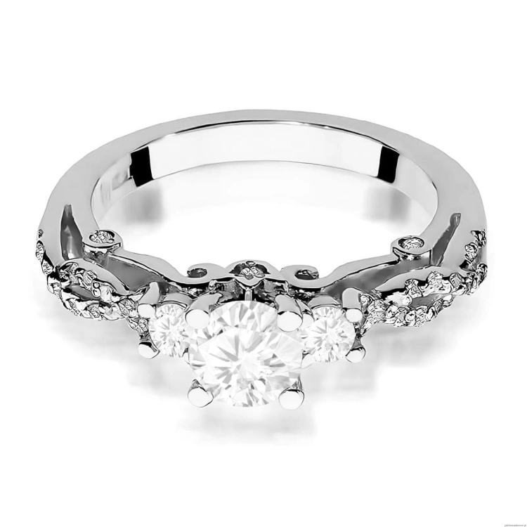 Pierścionek W0023 Diament Laboratoryjny 0,70ct białe złoto
