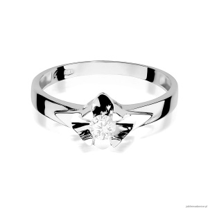 Pierścionek W0155 Diament Laboratoryjny 0,20ct białe złoto