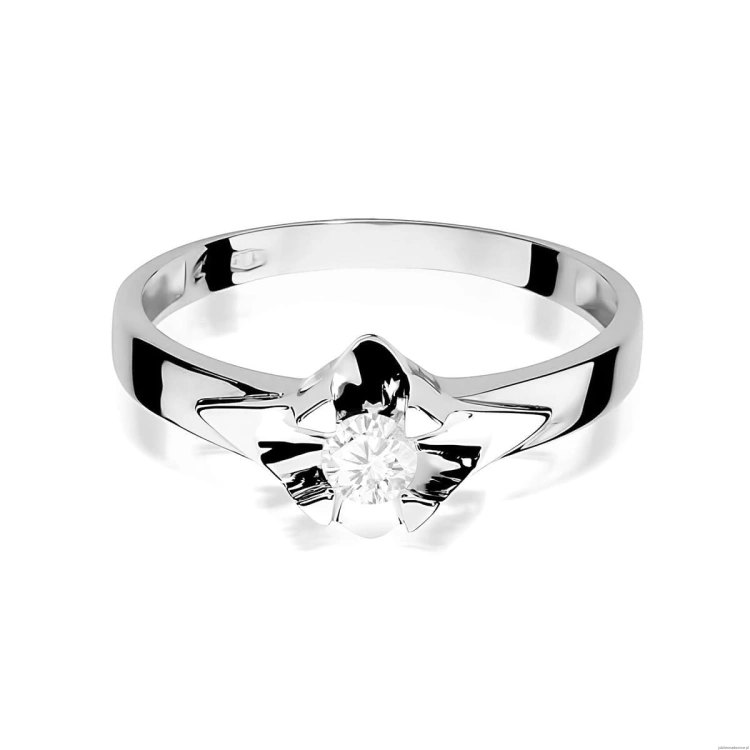 Pierścionek W0155 Diament Laboratoryjny 0,25ct białe złoto