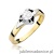 Pierścionek W0155 Diament Laboratoryjny 0,50ct żółte złoto