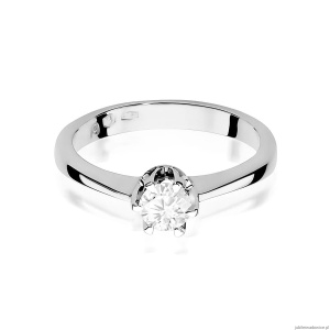 Pierścionek W0220B Diament Laboratoryjny 0,25ct białe złoto