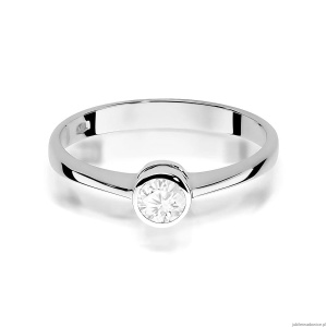 Pierścionek W0224B Diament Laboratoryjny 0,25ct białe złoto