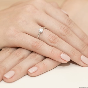 Pierścionek W0224B Diament Laboratoryjny 0,25ct białe złoto