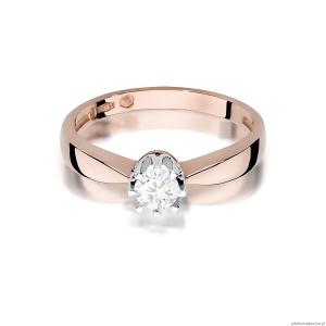Pierścionek W0228 Diament Laboratoryjny 0,25ct różowe złoto