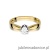 Pierścionek W0228 Diament Laboratoryjny 0,20ct żółte złoto
