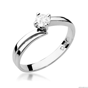 Pierścionek W0231B Diament Laboratoryjny 0,25ct białe złoto