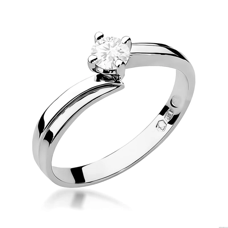 Pierścionek W0231B Diament Laboratoryjny 0,25ct białe złoto