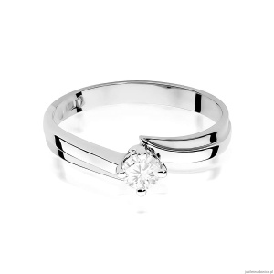 Pierścionek W0231B Diament Laboratoryjny 0,25ct białe złoto