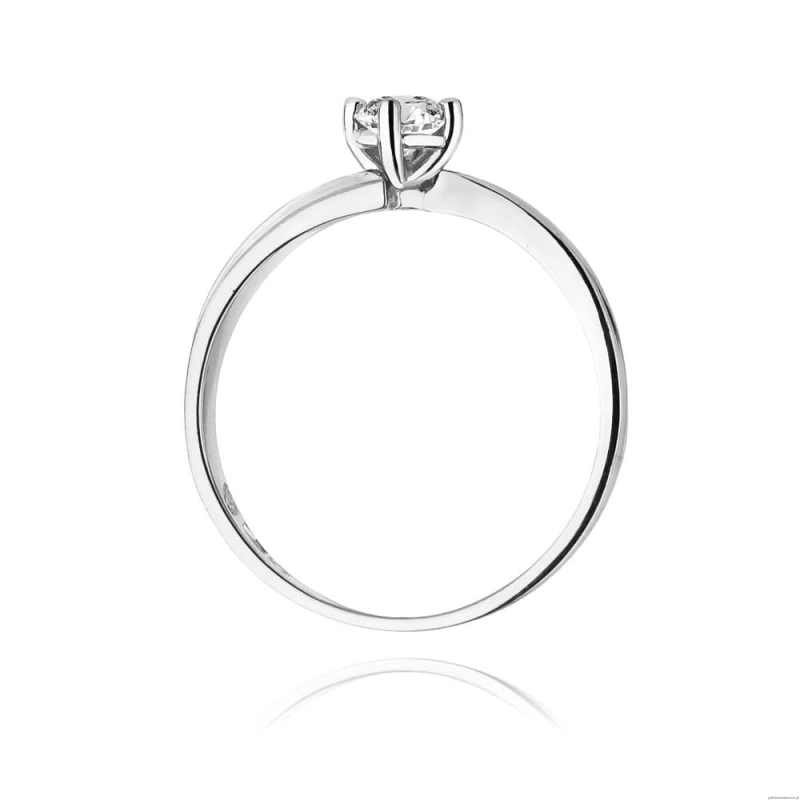 Pierścionek W0231B Diament Laboratoryjny 0,25ct białe złoto