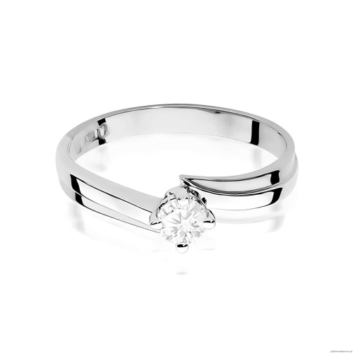 Pierścionek W0231B Diament Laboratoryjny 0,30ct białe złoto