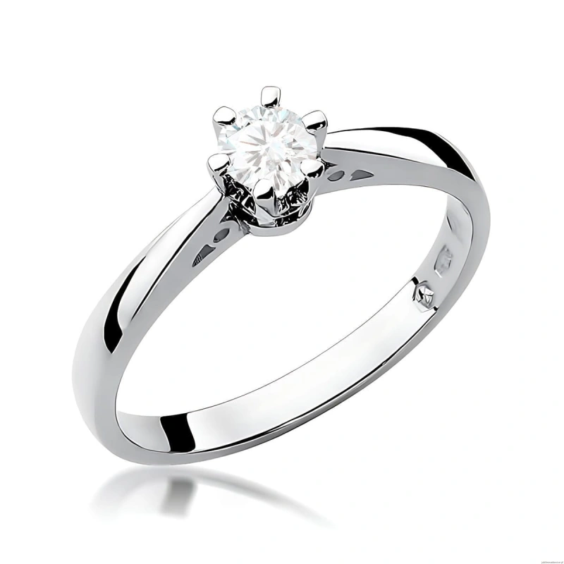 Pierścionek W0234 Diament Laboratoryjny 0,25ct białe złoto