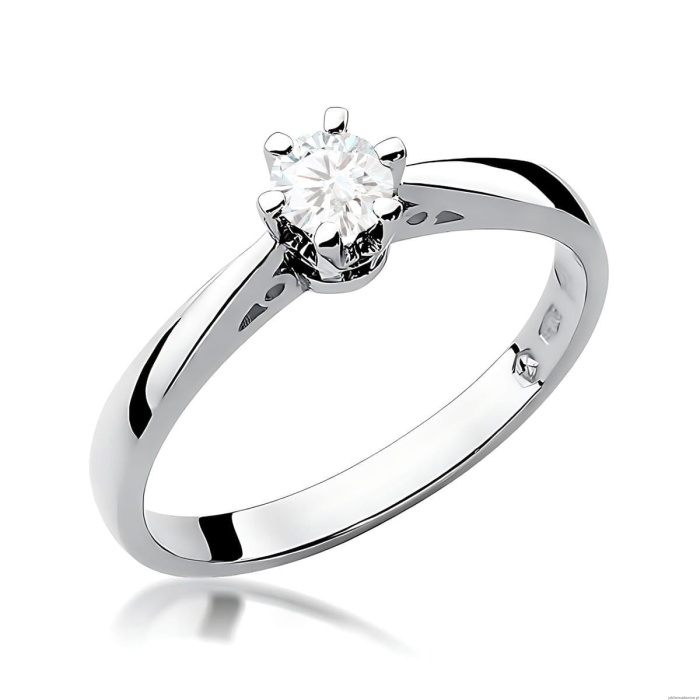 Pierścionek W0234 Diament Laboratoryjny 0,30ct białe złoto