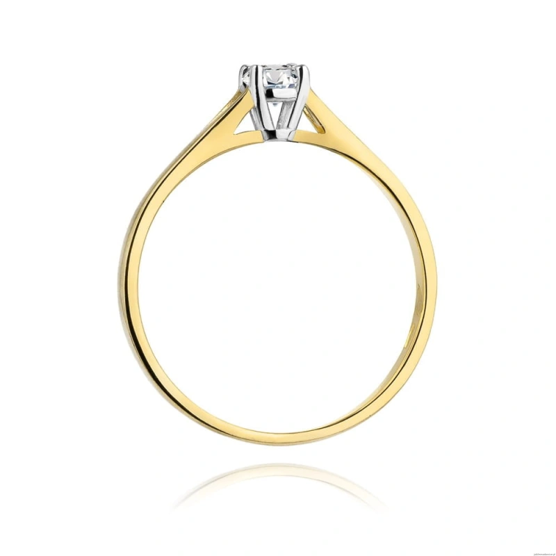 Pierścionek W0240 Diament Laboratoryjny 0,20ct żółte złoto