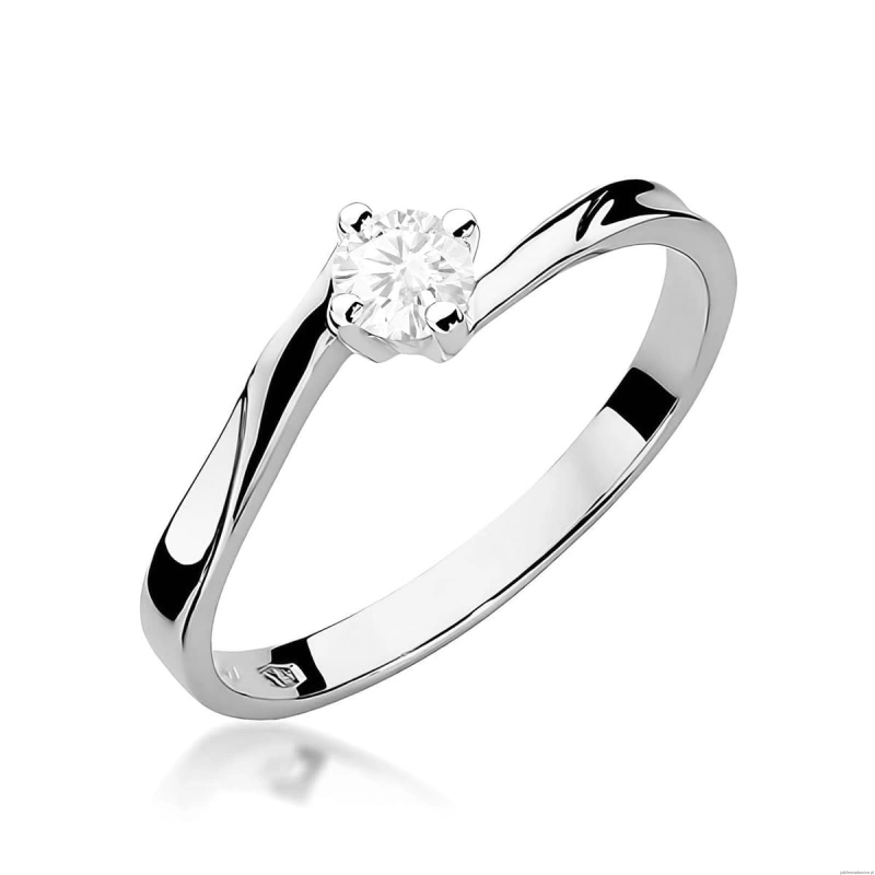 Pierścionek W0243 Diament Laboratoryjny 0,20ct białe złoto